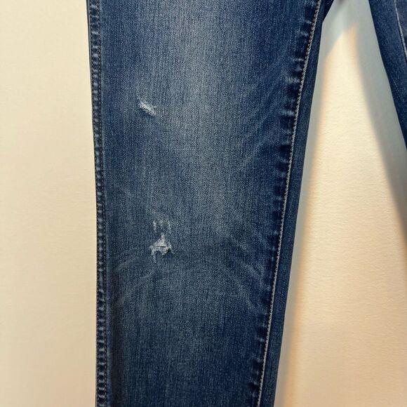 Madewell "10” High Rise Skinny" Womens Jeans Exposed Button Fly Raw Hem Size 28 - Picture 7 of 13